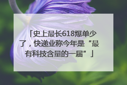 史上最长618爆单少了，快递业称今年是“最有科技含量的一届”