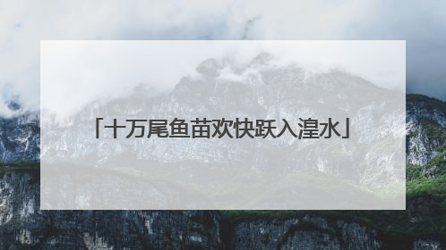 十万尾鱼苗欢快跃入湟水