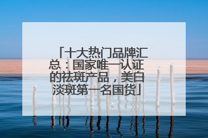 十大热门品牌汇总：国家唯一认证的祛斑产品，美白淡斑第一名国货