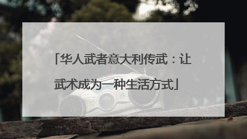 华人武者意大利传武：让武术成为一种生活方式