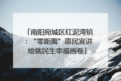 南阳宛城区红泥湾镇：“零距离”惠民宣讲 绘就民生幸福画卷