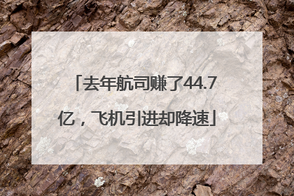 去年航司赚了44.7亿，飞机引进却降速