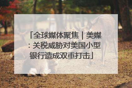 全球媒体聚焦｜美媒：关税威胁对美国小型银行造成双重打击