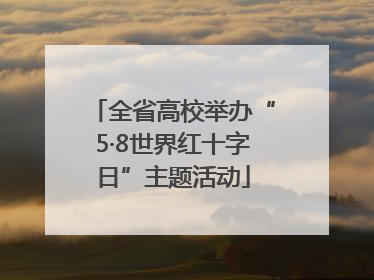 全省高校举办“5·8世界红十字日”主题活动
