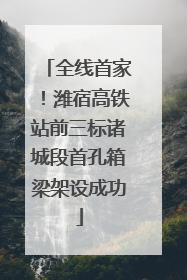 全线首家！潍宿高铁站前三标诸城段首孔箱梁架设成功