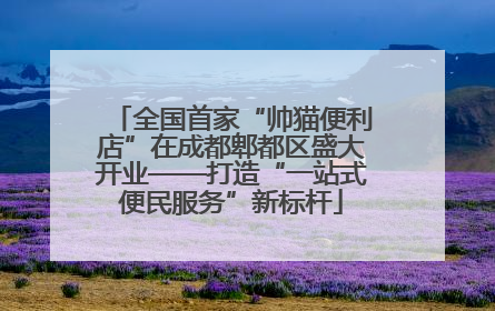 全国首家“帅猫便利店”在成都郫都区盛大开业——打造“一站式便民服务”新标杆