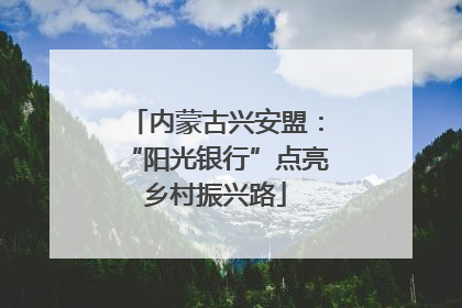 内蒙古兴安盟：“阳光银行”点亮乡村振兴路