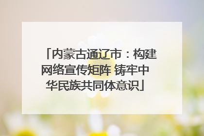 内蒙古通辽市：构建网络宣传矩阵 铸牢中华民族共同体意识