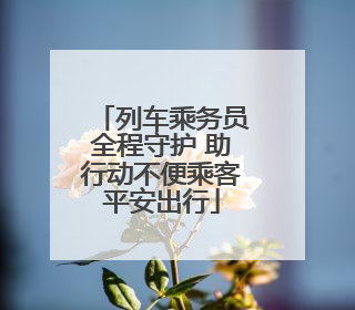 列车乘务员全程守护 助行动不便乘客平安出行