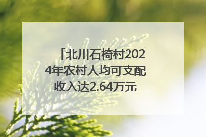 北川石椅村2024年农村人均可支配收入达2.64万元｜新闻发布最前线