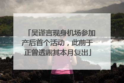 吴谨言现身机场参加产后首个活动，此前于正曾透露其本月复出