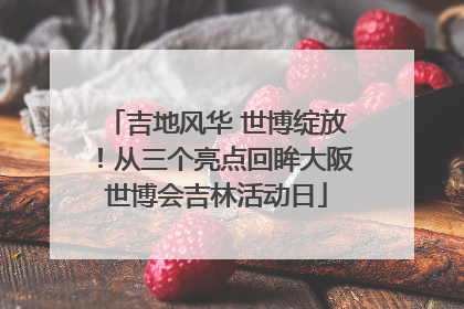 吉地风华 世博绽放！从三个亮点回眸大阪世博会吉林活动日