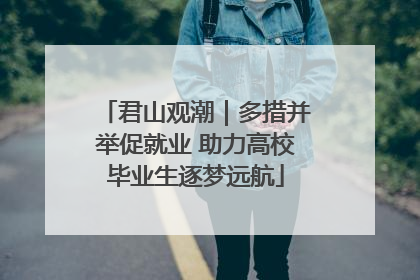 君山观潮｜多措并举促就业 助力高校毕业生逐梦远航