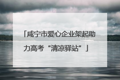 咸宁市爱心企业架起助力高考“清凉驿站”