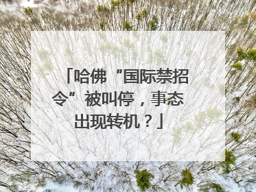 哈佛“国际禁招令”被叫停，事态出现转机？