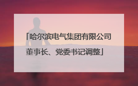 哈尔滨电气集团有限公司董事长、党委书记调整