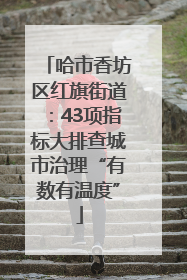 哈市香坊区红旗街道：43项指标大排查城市治理“有数有温度”