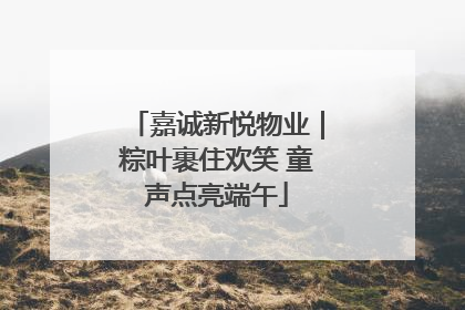 嘉诚新悦物业｜粽叶裹住欢笑 童声点亮端午
