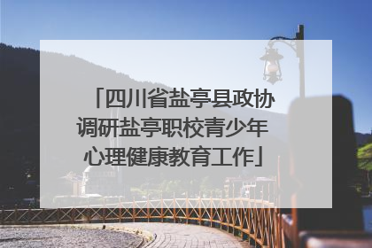 四川省盐亭县政协调研盐亭职校青少年心理健康教育工作