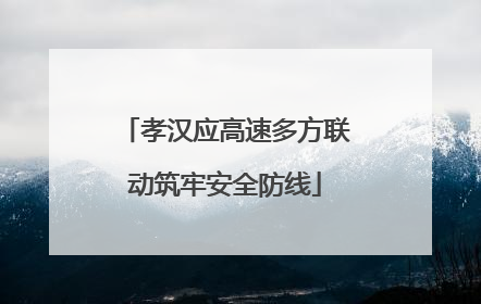 孝汉应高速多方联动筑牢安全防线