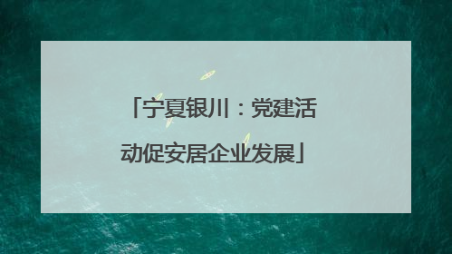 宁夏银川：党建活动促安居企业发展