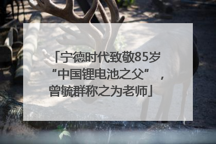宁德时代致敬85岁“中国锂电池之父”，曾毓群称之为老师