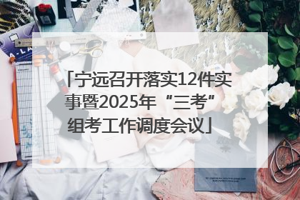 宁远召开落实12件实事暨2025年“三考”组考工作调度会议