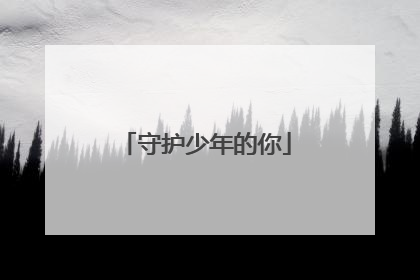 守护少年的你
