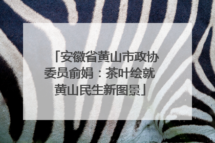 安徽省黄山市政协委员俞娟：茶叶绘就黄山民生新图景