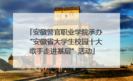 安徽警官职业学院承办“安徽省大学生校园十大歌手走进基层”活动