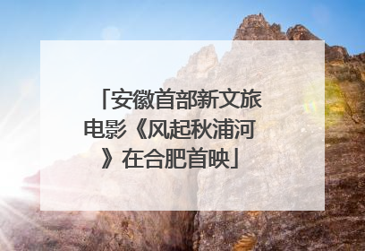 安徽首部新文旅电影《风起秋浦河》在合肥首映