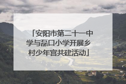 安阳市第二十一中学与磊口小学开展乡村少年宫共建活动