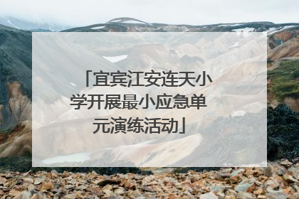 宜宾江安连天小学开展最小应急单元演练活动