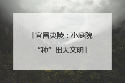 宜昌夷陵：小庭院“种”出大文明