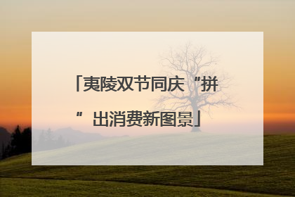 夷陵双节同庆“拼”出消费新图景