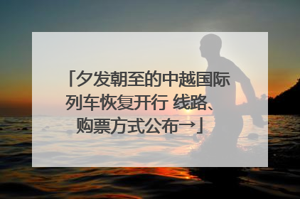 夕发朝至的中越国际列车恢复开行 线路、购票方式公布→