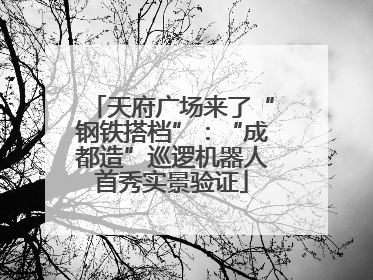 天府广场来了“钢铁搭档”：“成都造”巡逻机器人首秀实景验证