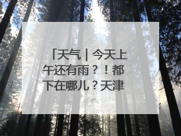 天气｜今天上午还有雨？！都下在哪儿？天津最新预报→