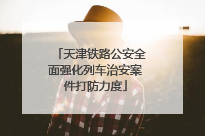 天津铁路公安全面强化列车治安案件打防力度