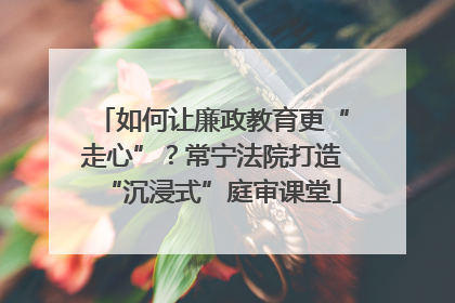 如何让廉政教育更“走心”？常宁法院打造“沉浸式”庭审课堂
