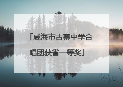 威海市古寨中学合唱团获省一等奖