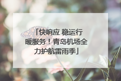 快响应 稳运行 暖服务！青岛机场全力护航雷雨季
