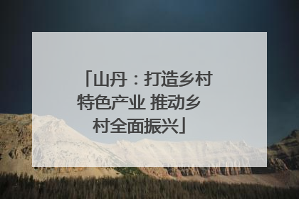 山丹：打造乡村特色产业 推动乡村全面振兴