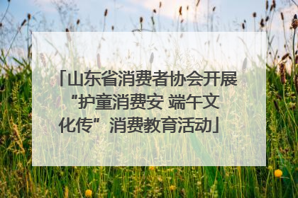 山东省消费者协会开展 “护童消费安 端午文化传”消费教育活动