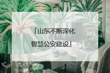 山东不断深化智慧公安建设
