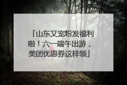 山东又宠粉发福利啦！六一端午出游，美团优惠券这样领