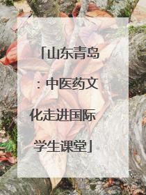 山东青岛：中医药文化走进国际学生课堂
