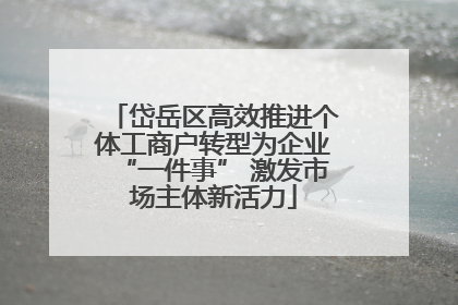 岱岳区高效推进个体工商户转型为企业“一件事” 激发市场主体新活力