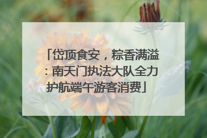 岱顶食安，粽香满溢：南天门执法大队全力护航端午游客消费
