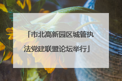 市北高新园区城管执法党建联盟论坛举行